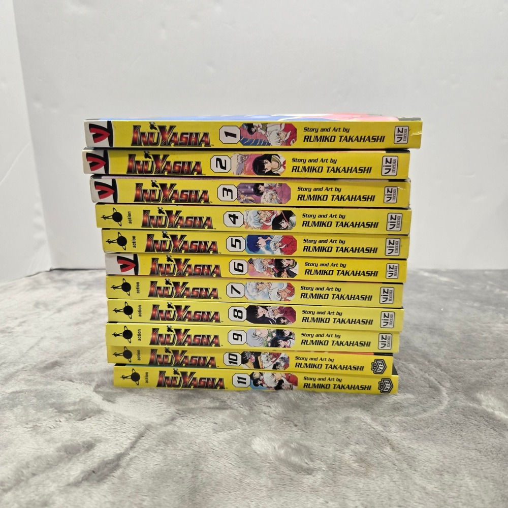 InuYasha Manga Lot Volumes 1-11 Rumiko Takahashi VIZ Media English Paperback